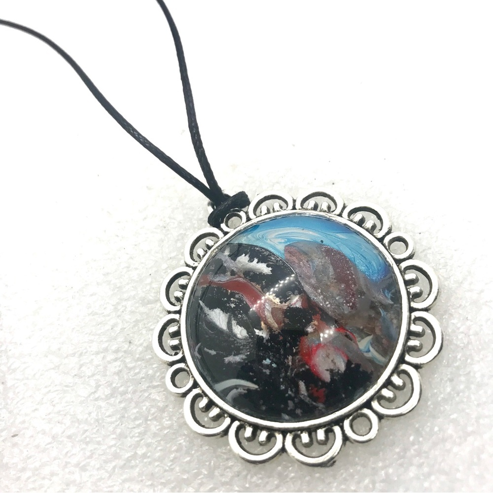Necklace Handmade dome Pendant flower NSN